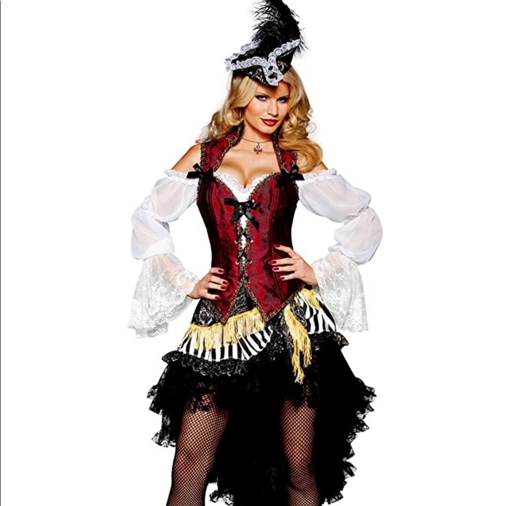 Women's High Seas Treasure Pirate Costume NWT